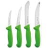 4-piece Knife Set Green with knife pouch