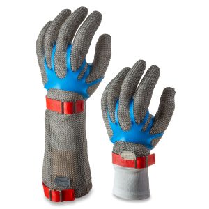 Cut-resistant glove with Gauntlet set