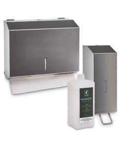 Hygiene Wall Stainless-steel - with soap and towel dispenser