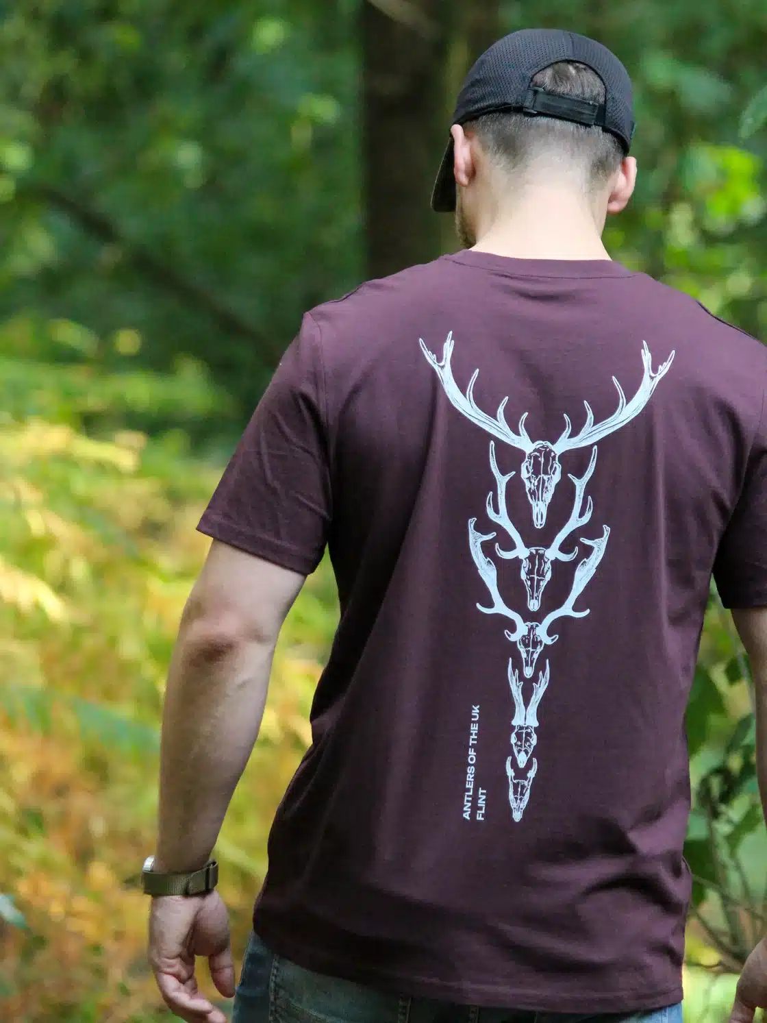 Antlers of the UK Tee - Red Brown