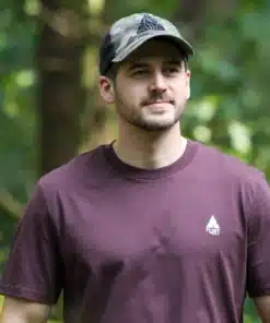 Alternative view of Antlers of the UK Tee - Red Brown