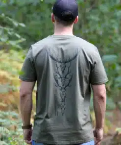 Antlers of the UK Tee - Khaki (Dark Print)